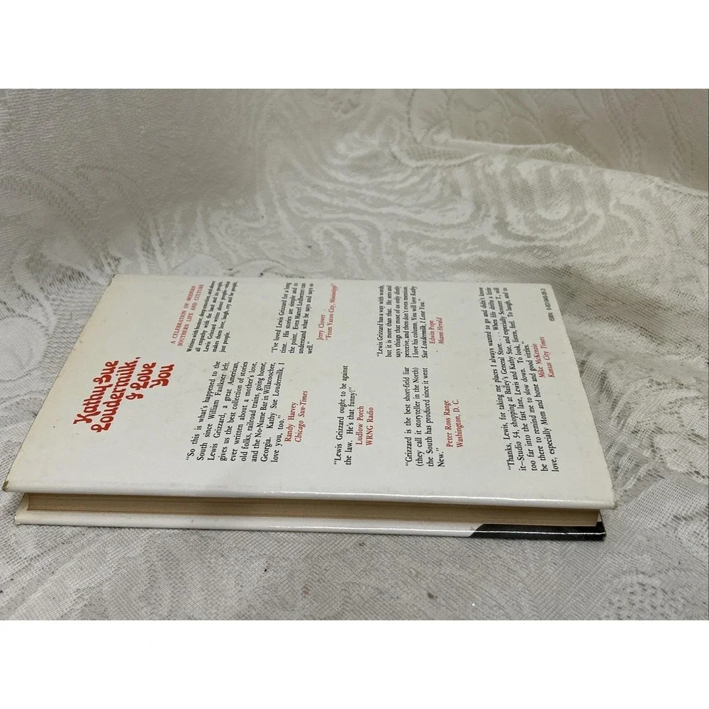 Vintage Book Kathy‎ Sue Loudermilk, I Love You: A Good Beer Joint Grizzard HCDJ